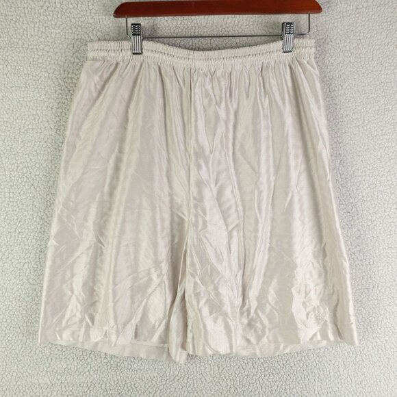 Adidas Vintage 90s Basketball Shorts Medium White Mesh Drawstring Made in Canada - Picture 1 of 10